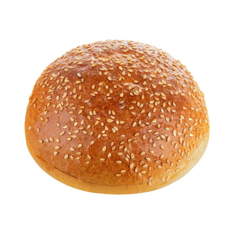 Round soft bun with sesame