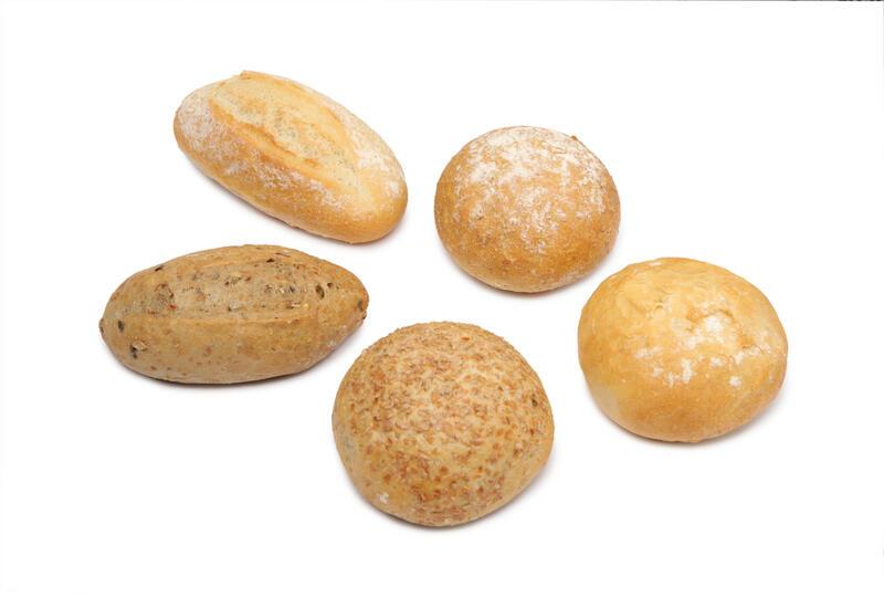 Assortment small bread rolls