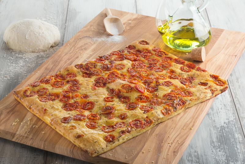 Focaccia with cherry tomatoes