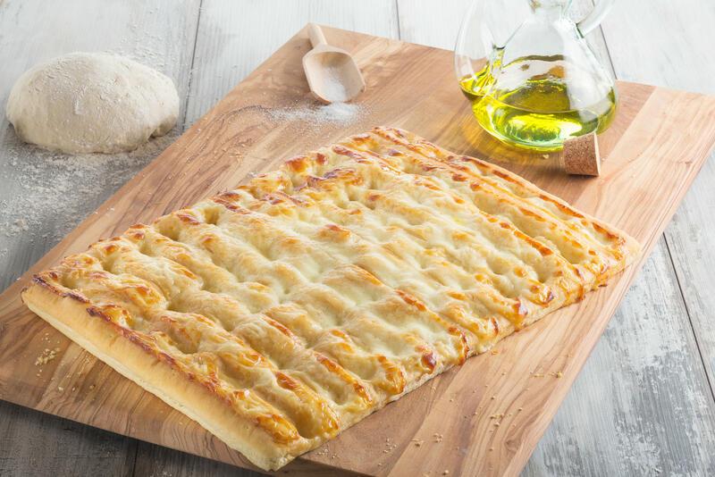 Focaccia with stracchino cheese