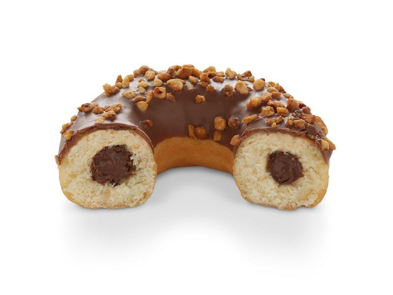 Choco hazelnut filled donut