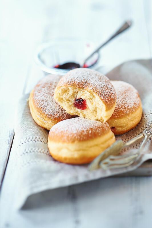Berliner with plums