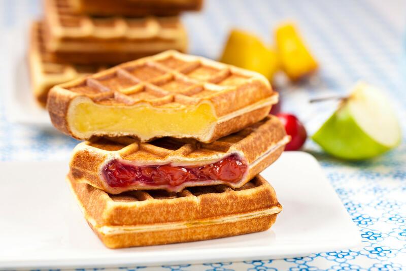 FRUIT WAFFLE WITH APRICOT